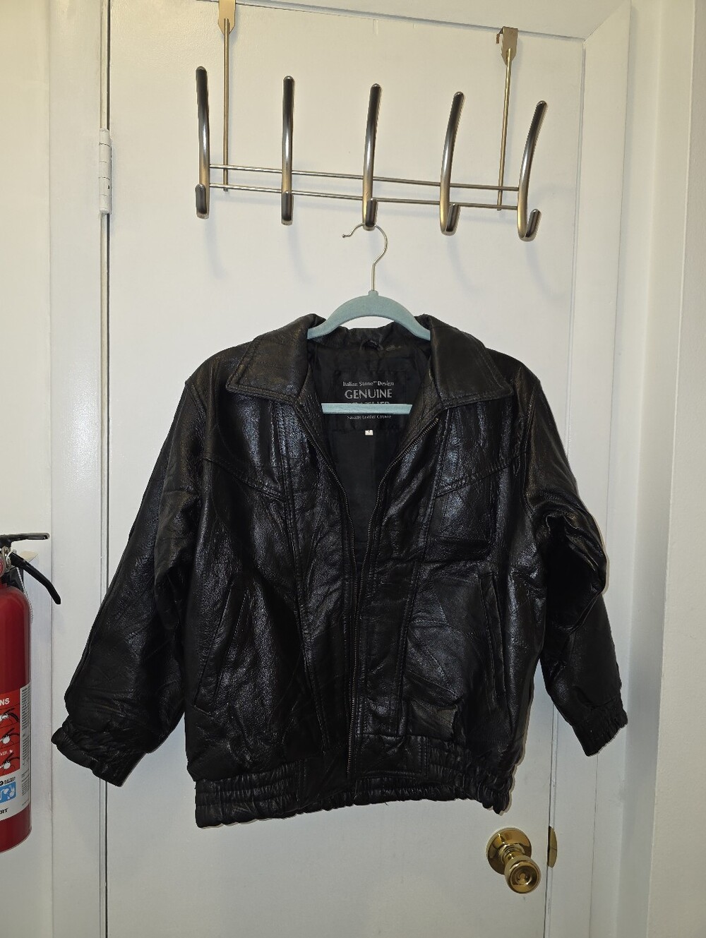 Women's Vintage Black Genuine Leather Jacket – Fits Like a Modern Small